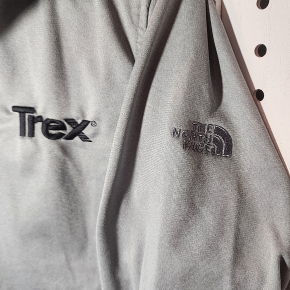 The North Face Pullover Jacket 1/4 Zipper Logo Large Gray Branded - Picture 6 of 8